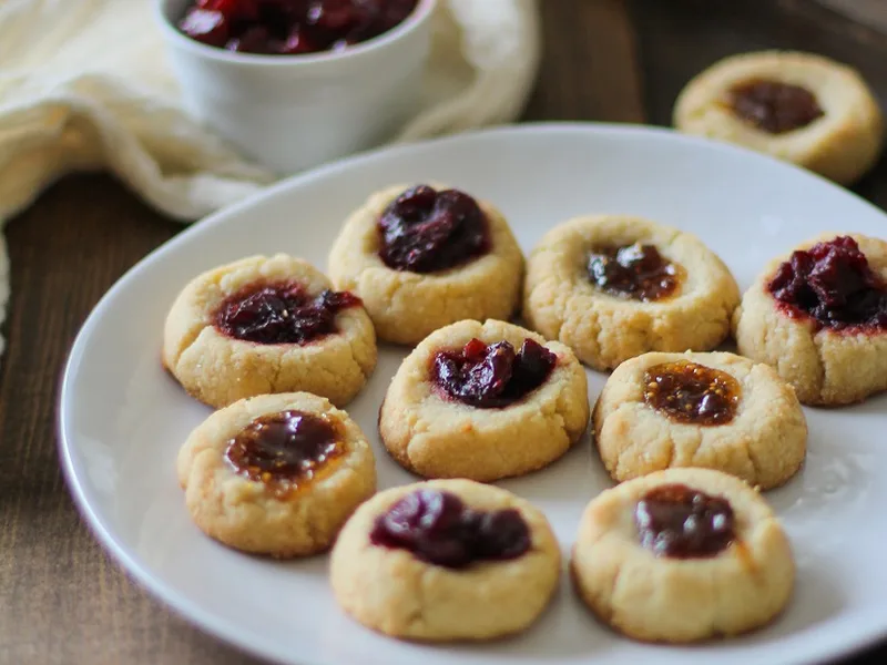 Cardamom Almond Paleo Thumbprint Cookies