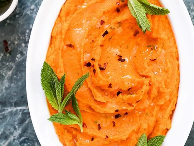 Creamy Carrot Mash with Orange Zest and Fresh Mint