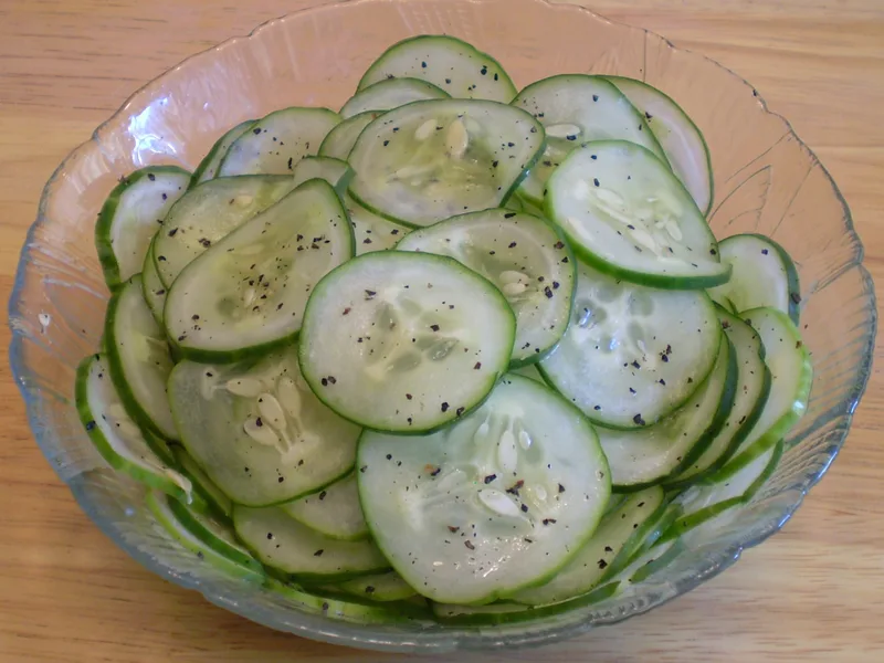 Danish Pickled Cucumber Salad with Fresh Parsley