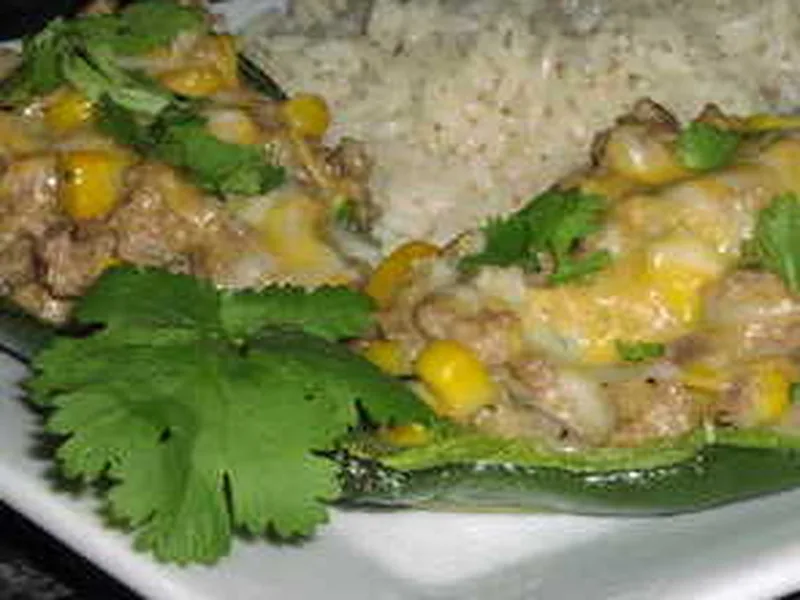 Southwestern Turkey Stuffed Poblanos