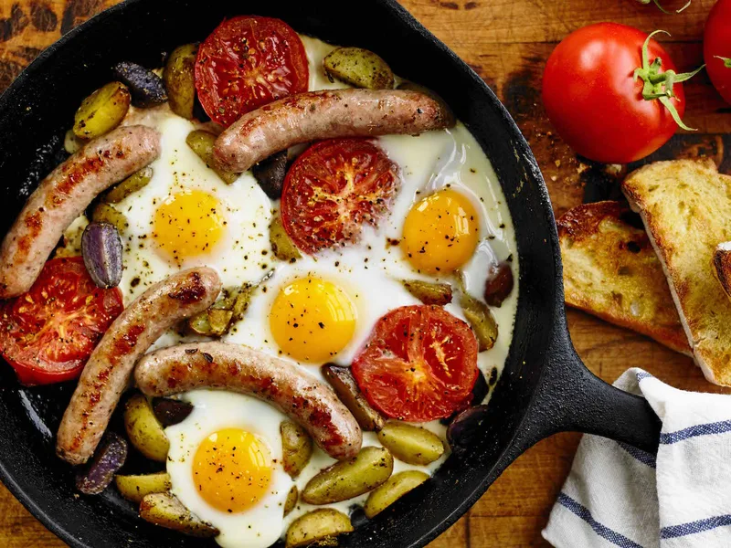 All-in-One Pan Breakfast with Potatoes and Sausage