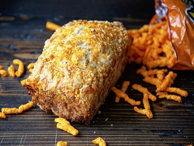 Cheetos Cheddar Beer Bread with Crunchy Topping