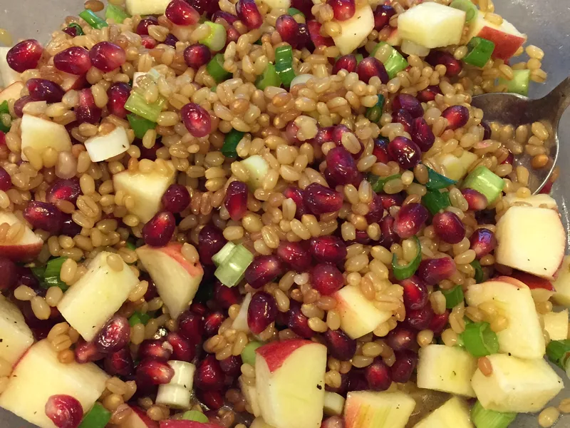 Wheat Berry Salad with Apple and Pomegranate