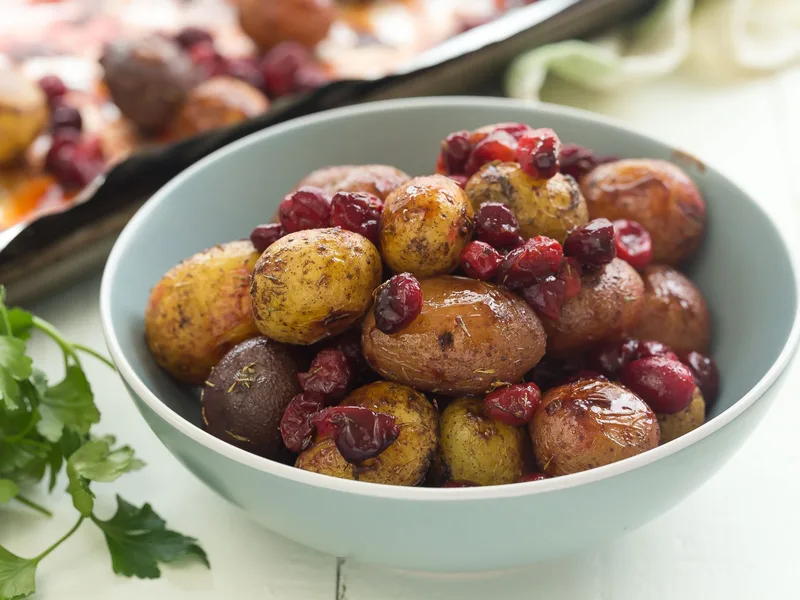 Spiced Roasted Potatoes and Cranberries