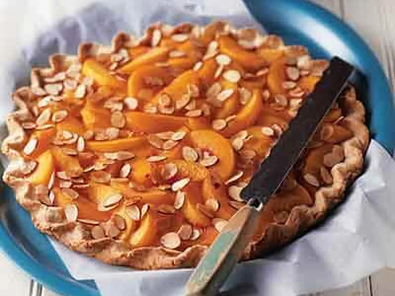 Rustic Peach Crostata with Toasted Almonds