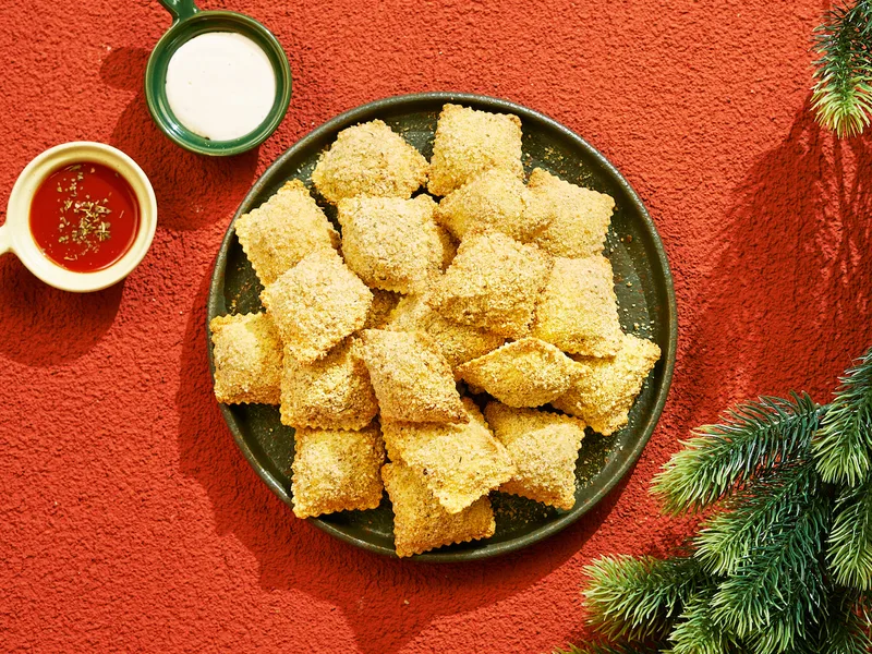 Crispy Toasted Four-Cheese Ravioli Bites