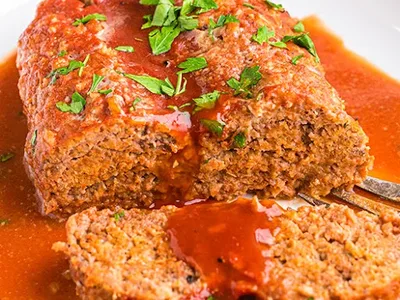 Slow Cooker Meatloaf with Sweet Tangy Glaze