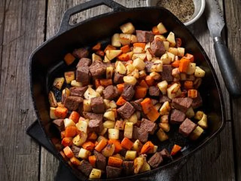 Hearty Beef Steak and Root Vegetable Hash with Sage