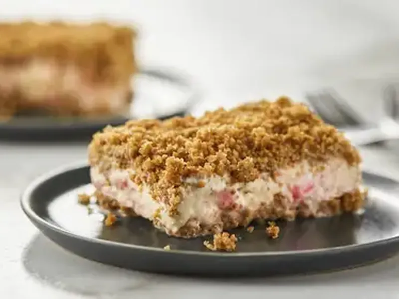 Candy Cane Crunch Ice Cream Cake with Granola Crust