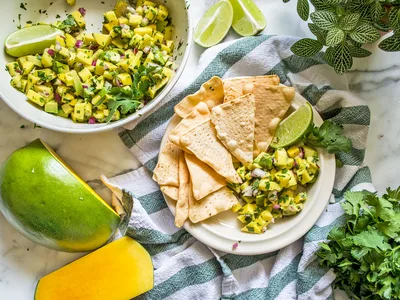 Paleo Mango Avocado Salsa with Cilantro