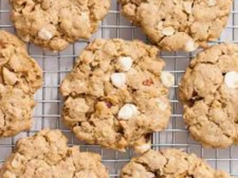 Vegan White Chocolate Hazelnut Oatmeal Cookies