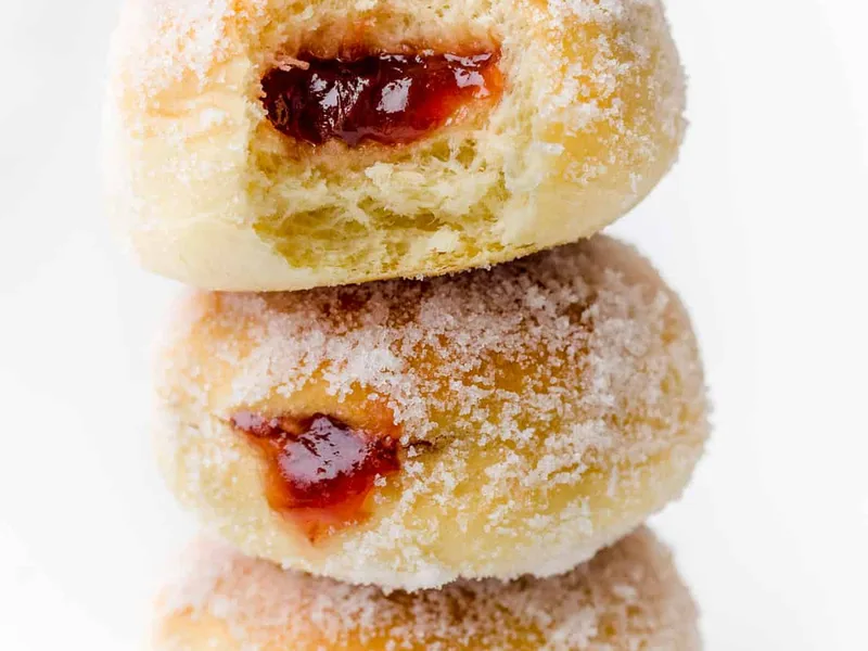 Baked Jelly-Filled Donuts with Soft Yeast Dough