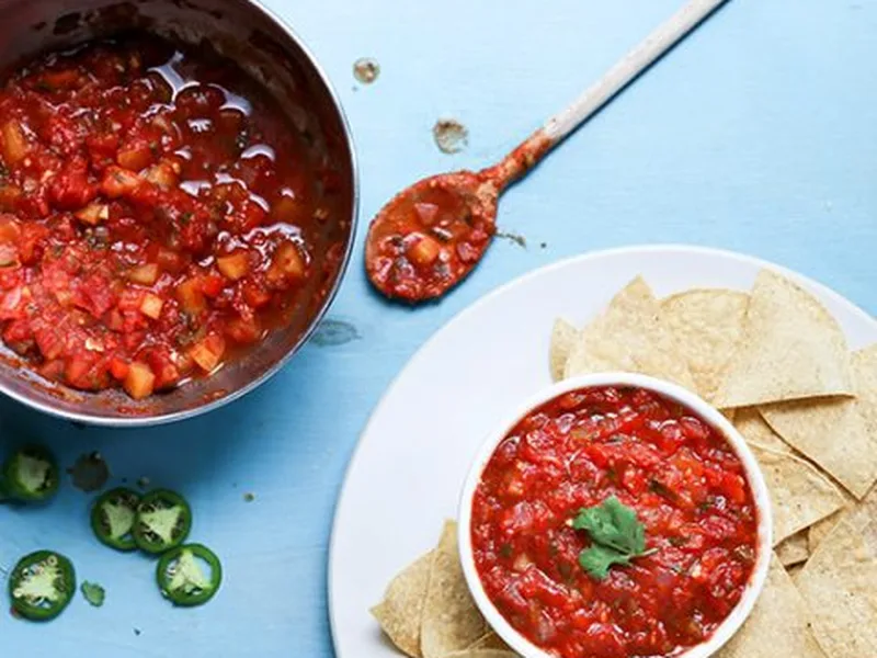 Spicy Apple-Tomato Salsa with Cilantro