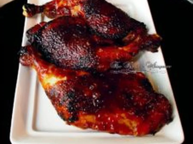 Ultimate Oven Fried BBQ Chicken Quarters with Crispy Skin