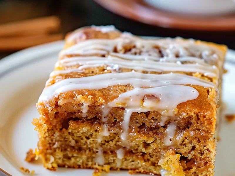 Easy Pumpkin Honey Bun Cake with Walnut Swirl