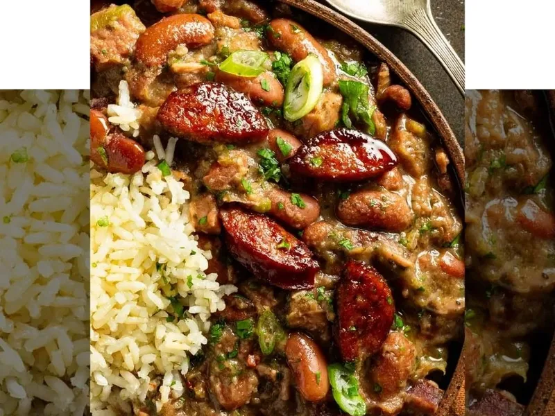 Authentic Louisiana Red Beans and Rice with Andouille Sausage