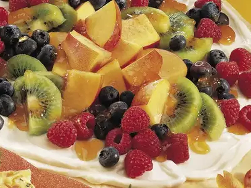 Mixed Fruit Tart with Marshmallow Cream Cheese Filling