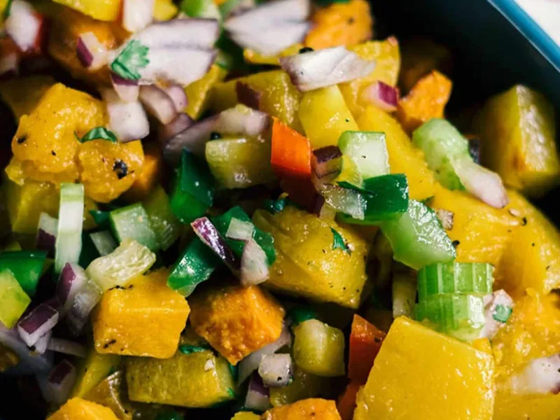 Roasted Sweet Potato Butternut Squash Vegetable Salad