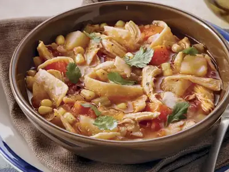 Slow-Cooker Spicy Chicken Stew with Corn and Potatoes