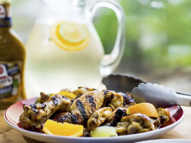 Grilled Mojo Criollo Chicken Wings with Dip