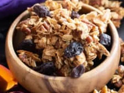Baked Oatmeal Raisin Vegan Granola