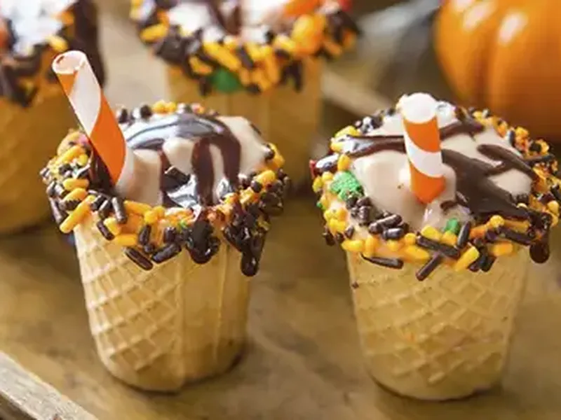 Boozy Espresso Shots in Chocolate-Coated Ice Cream Cones