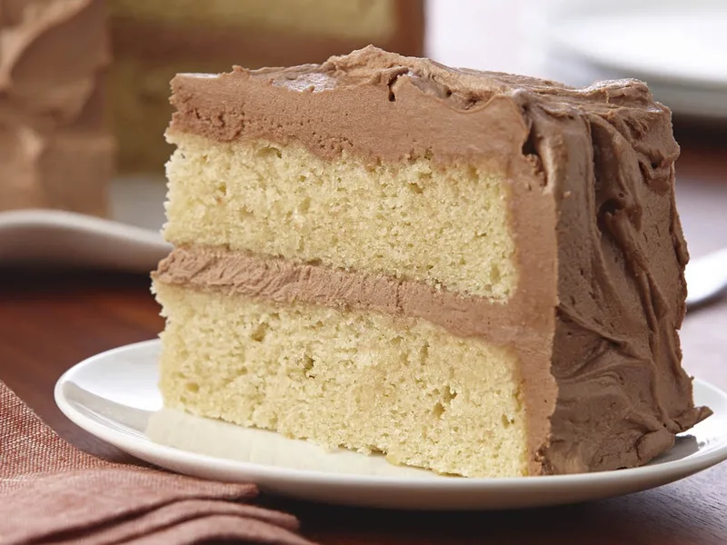 Gluten-Free Vanilla Layer Cake with Chocolate Frosting
