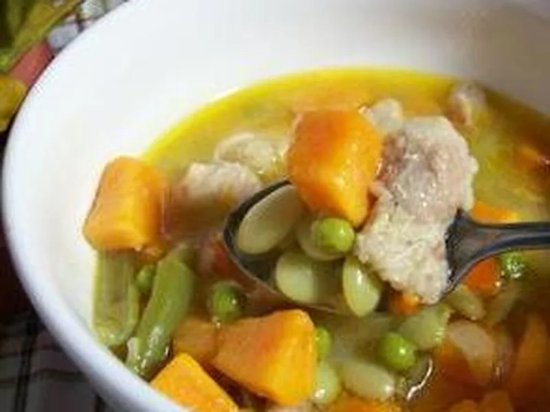 Diced Pork and Sweet Potato Soup