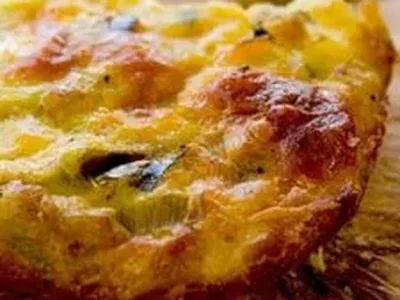 Oven-Baked Leek and Potato Frittata with Feta