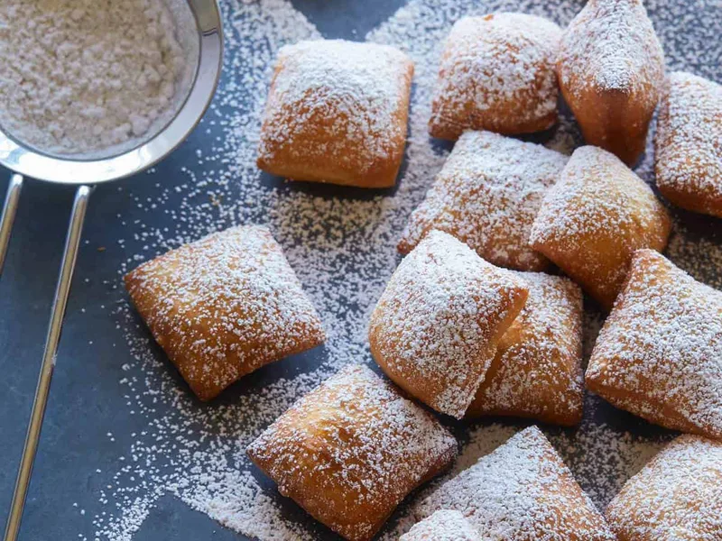 Chai Spiced Buttermilk Beignets with Cardamom Sugar