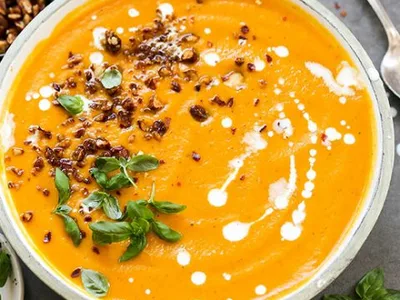 Creamy Thai Carrot Sweet Potato Soup