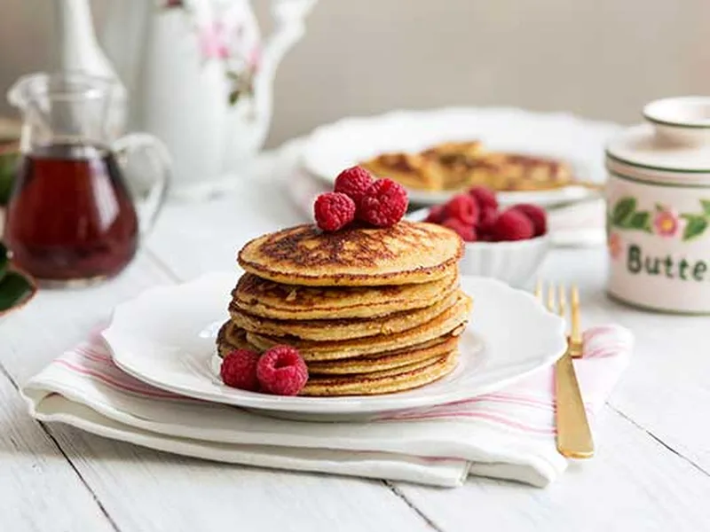 Honey Almond Collagen Pancakes with Almond Flour