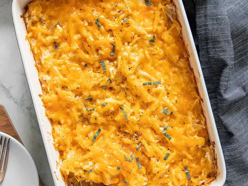 Cheesy Potato Casserole with Greek Yogurt