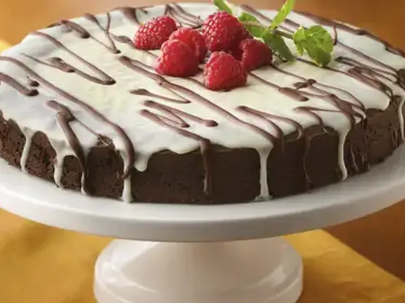 Triple-Chocolate Torte with White Chocolate Ganache