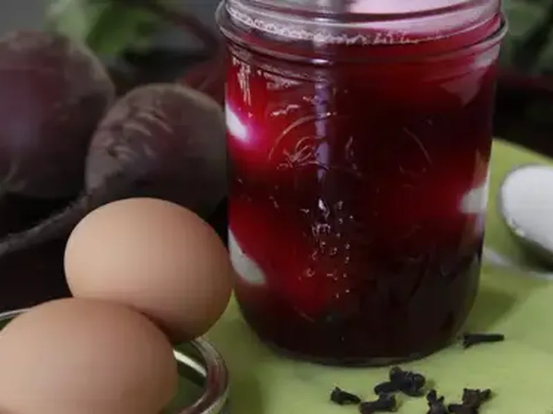 Beet-Pickled Eggs with Apple Cider Vinegar