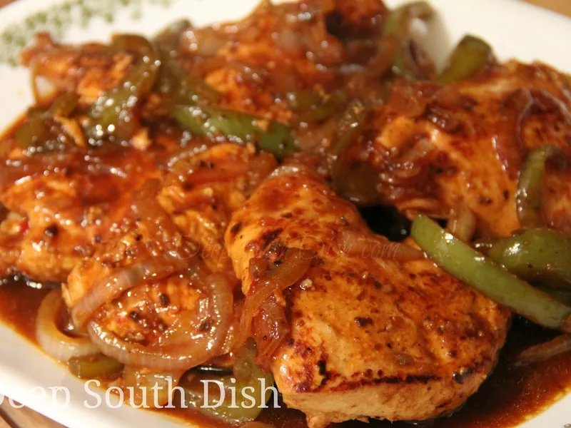 Honey Glazed Cajun Chicken with Sweet Peppers